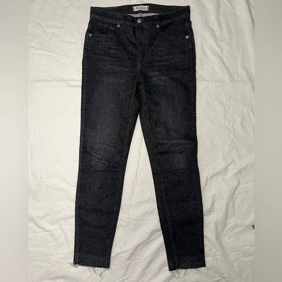 Madewell 10” High Rise Skinny Black Denim Jeans Size 27 - Picture 2 of 14